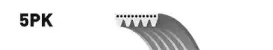 5PK1550 GATES Поликлиновой ремень 5PK1550 GATES Поликлиновой ремень